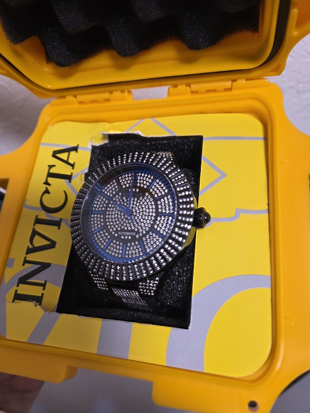 Invicta  Crystal-Embellished Mens Automatic Watch
